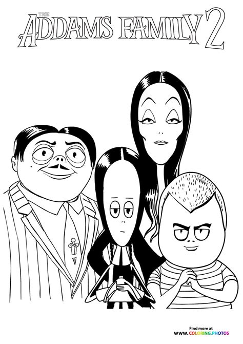 ausmalbilder addams family|The Addams Family Coloring Page